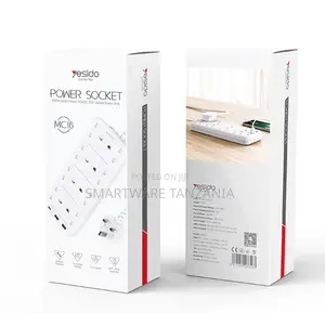 Yesido Power Socket 3250W Rated Power, 2 USB Ports, 20V Output Strip