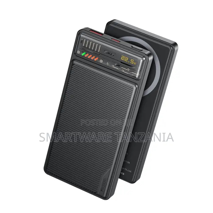 Yesido Power Bank 10000mAh, 15W Wireless Fast Charging, LCD Display