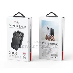 Yesido 20000mAh Power Bank With LED Display 15W Wireless Fast Charging