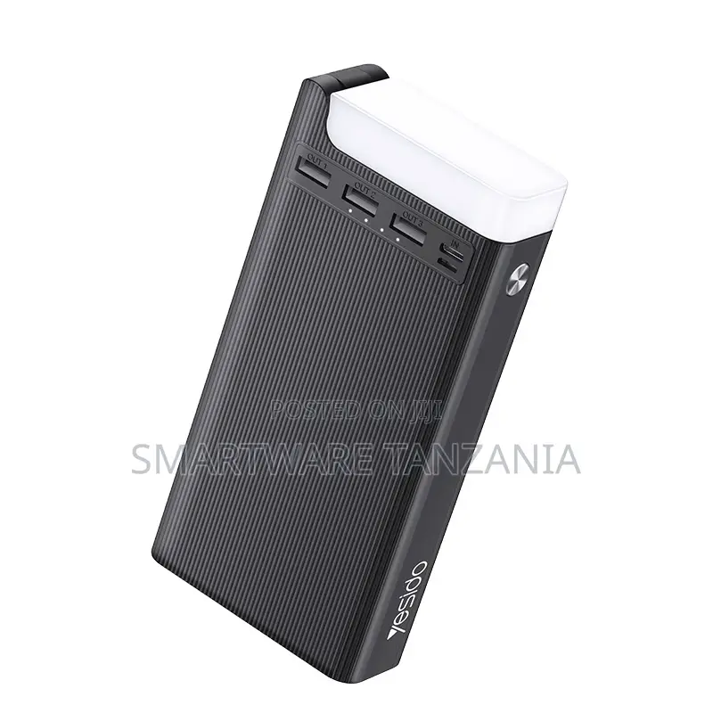 Yesido YP26 Power Bank 30000mAh With LED Lamp, 2 USB Outputs, 5V 2A