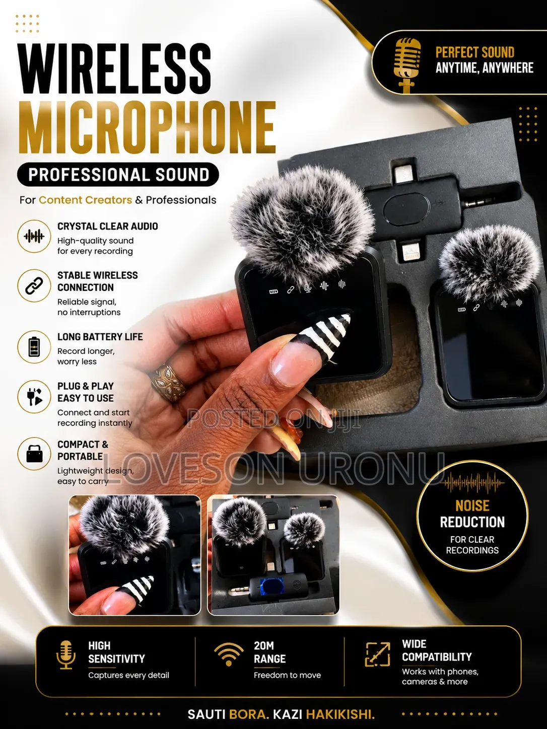 F11 2 Lavalier Microphone Recorder