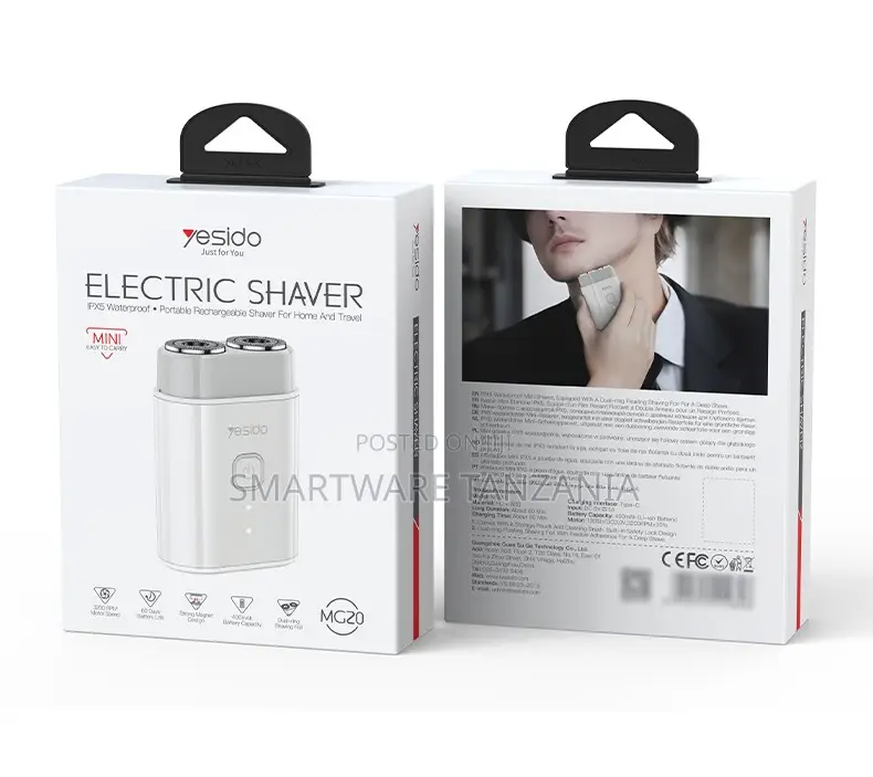 Yesido MG20 Electric Shaver, IPX5 Waterproof, Rechargeable Device