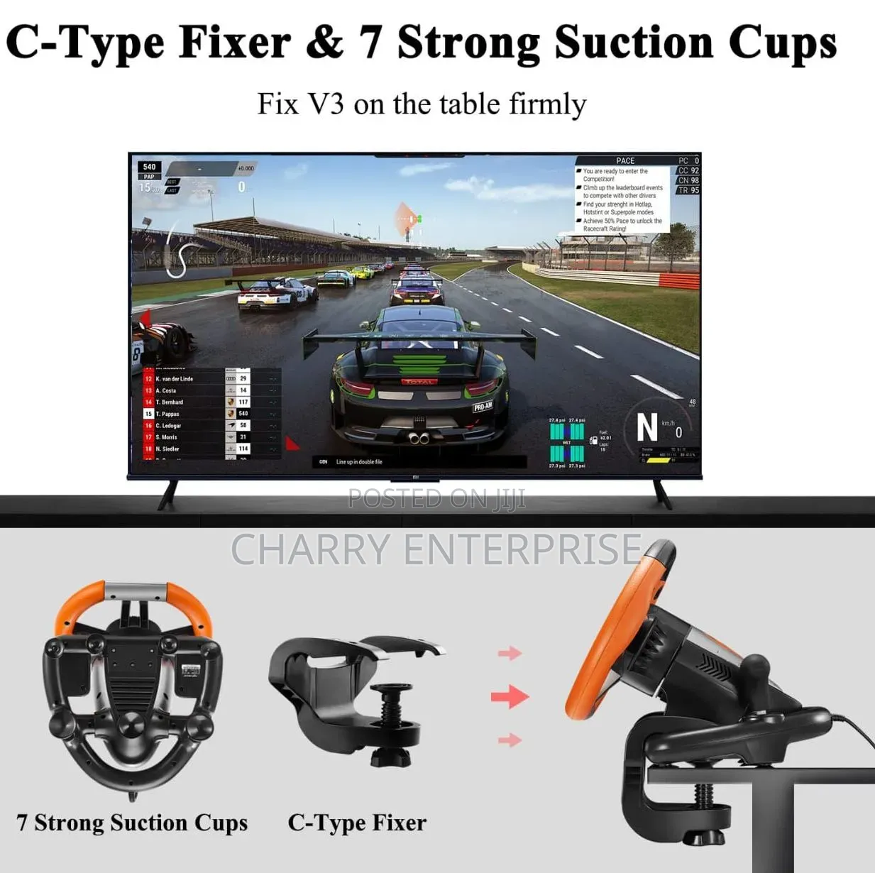 PXN V3pro Gaming Racing Wheel for PC, Ps3, Ps4, X-One, X-Series