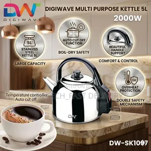 Digiwave 5 Liters Electric Kettle – Stainless Steel