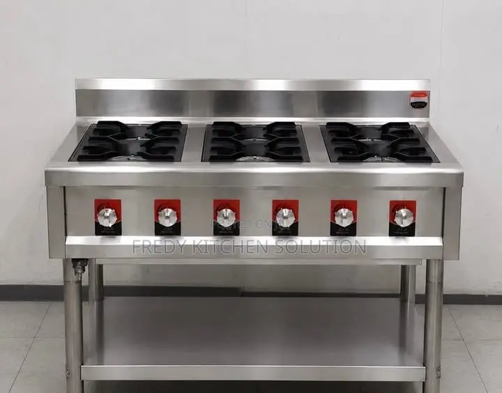 Luxury Canton Style 6-Burner Commercial Wok Range