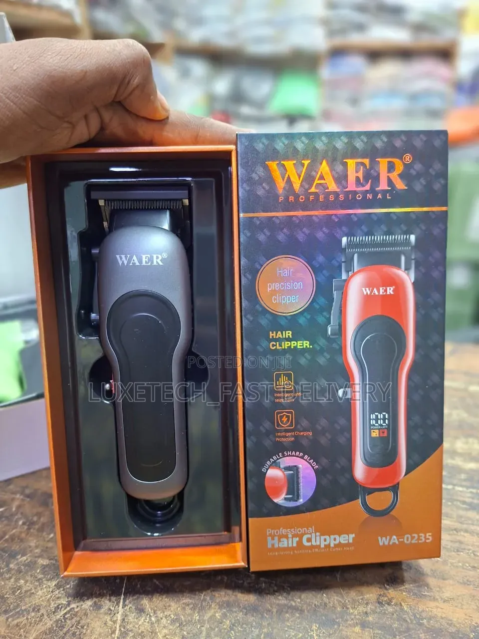 WAER Professional Cordless Hair Clipper (WA-0235) Rechargeable
