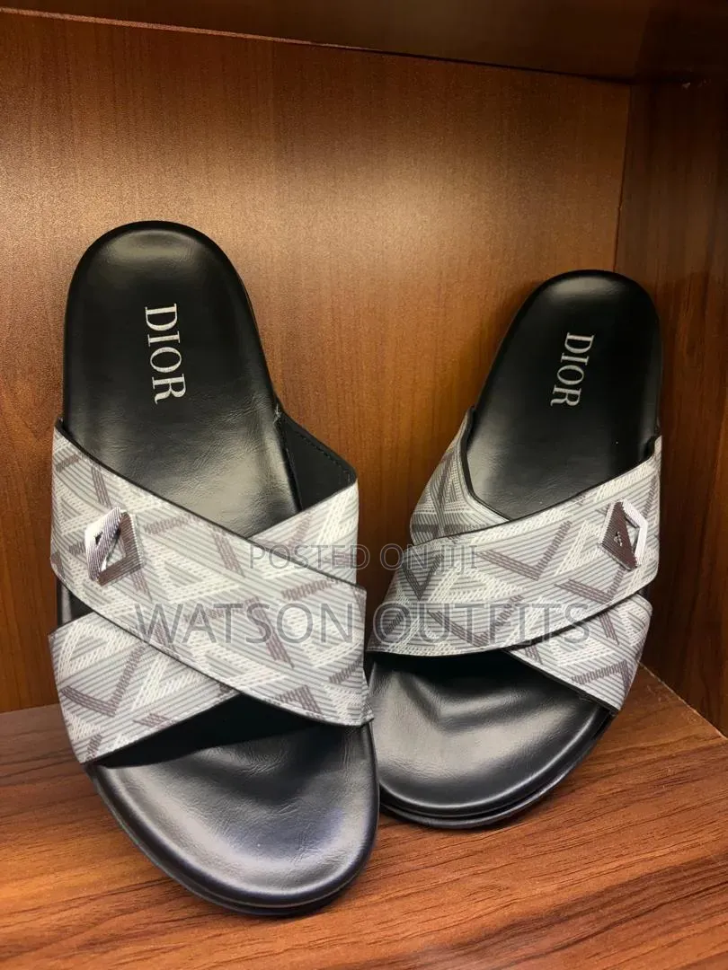 3 Colours 4 Brands Dior LV CK Gucci Men's Leather Sandals