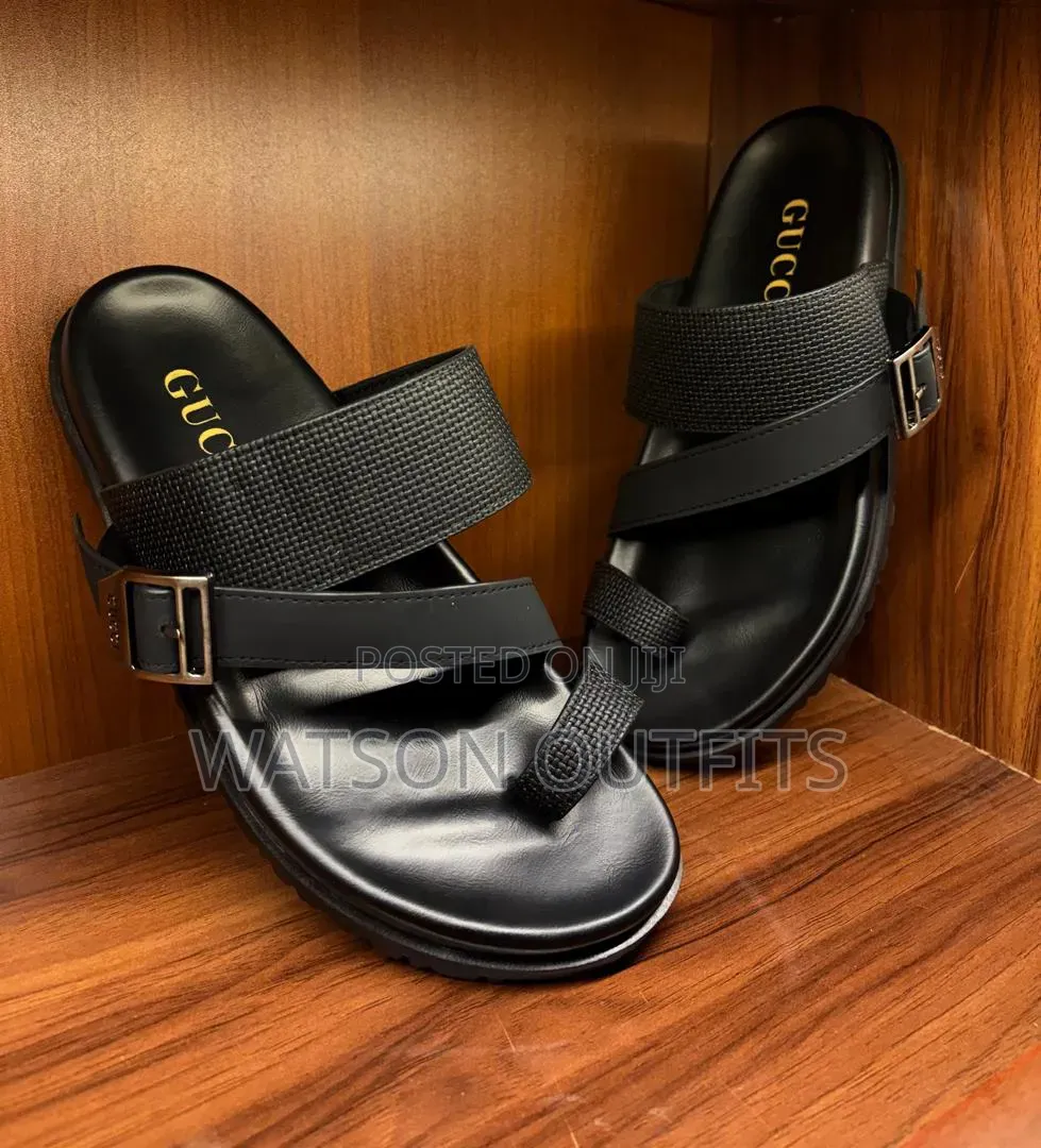 3 Colours 4 Brands Dior LV CK Gucci Men's Leather Sandals