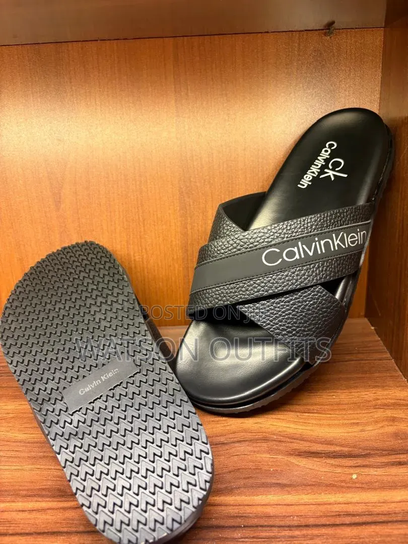 3 Colours 4 Brands Dior LV CK Gucci Men's Leather Sandals