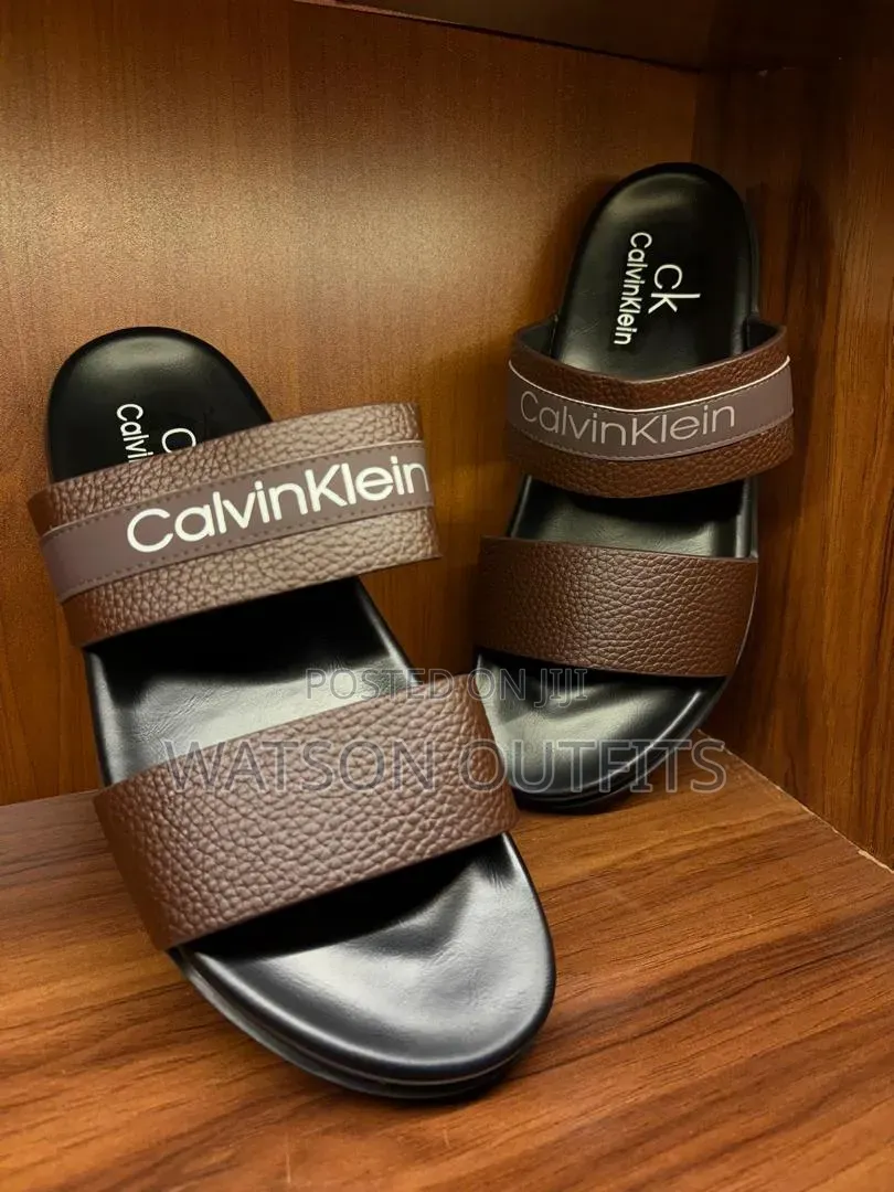 3 Colours 4 Brands Dior LV CK Gucci Men's Leather Sandals
