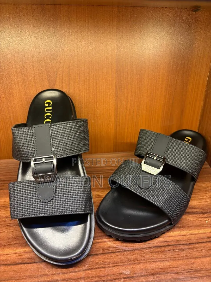 3 Colours 4 Brands Dior LV CK Gucci Men's Leather Sandals