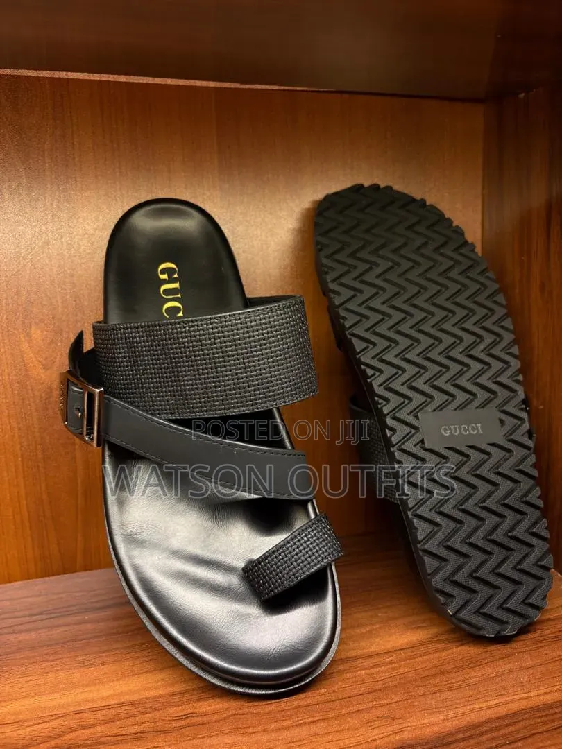 3 Colours 4 Brands Dior LV CK Gucci Men's Leather Sandals