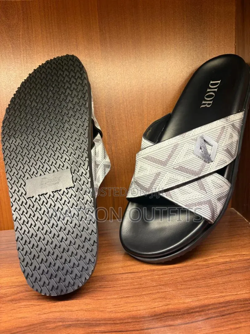 3 Colours 4 Brands Dior LV CK Gucci Men's Leather Sandals
