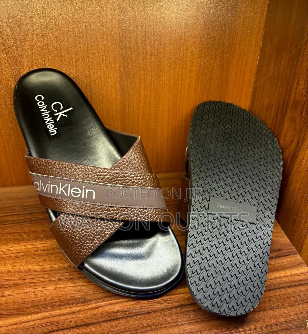 3 Colours 4 Brands Dior LV CK Gucci Men's Leather Sandals
