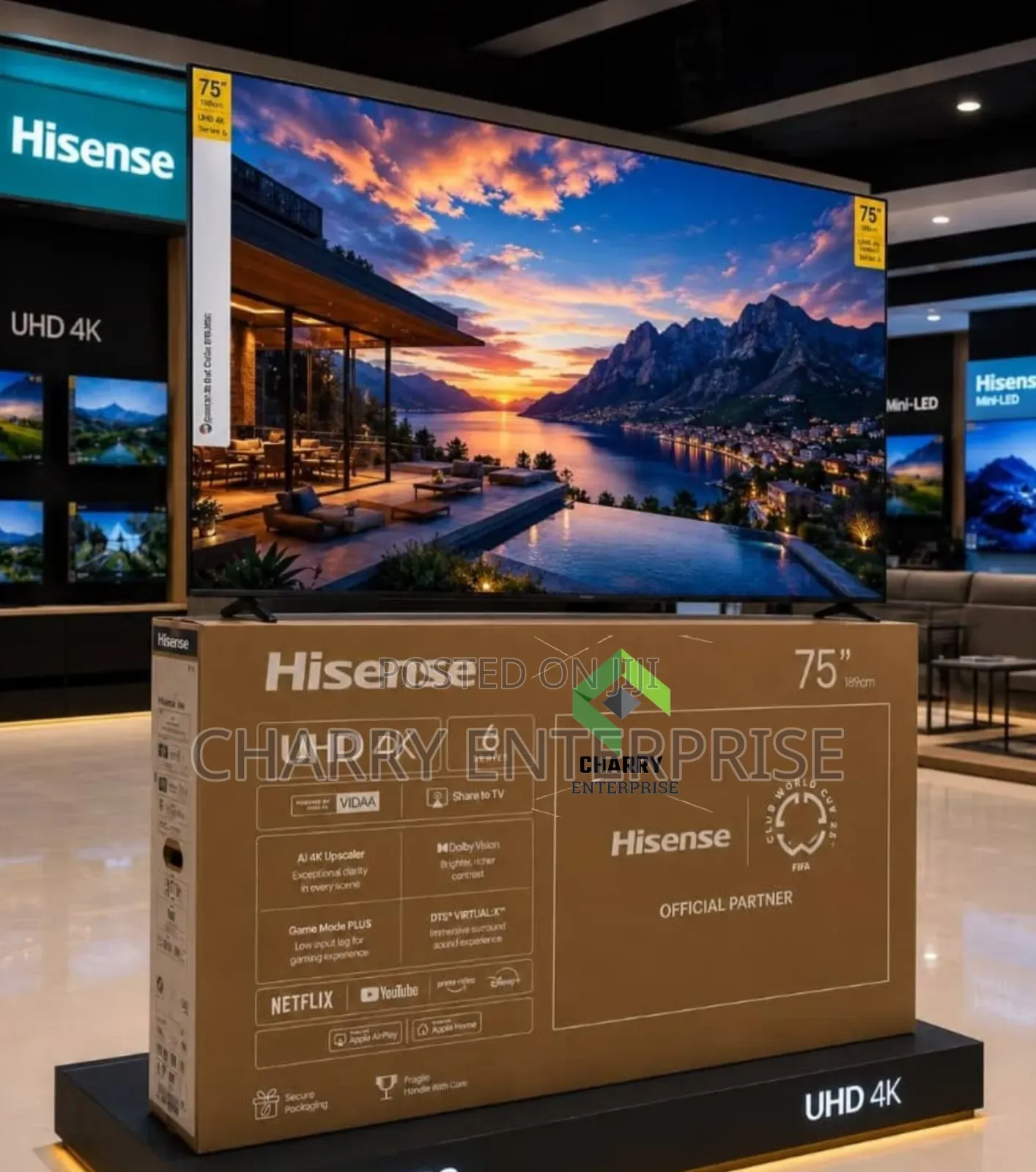 Hisense Smart Uhd TV 75 Inch Vidaa