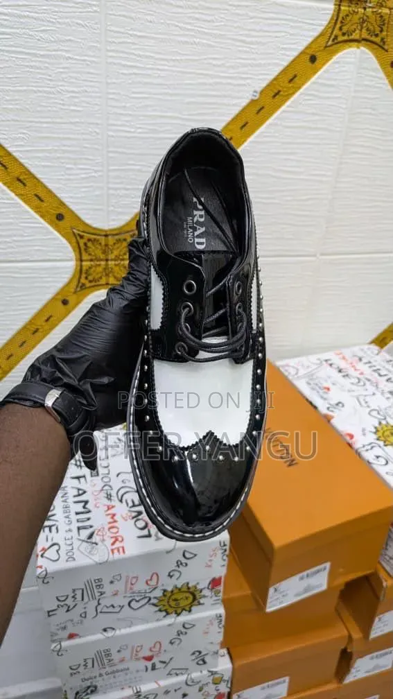 Black and White Brogues