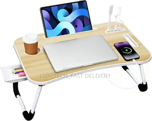 Portable Foldable Laptop Desk With Cup Holder for Bed, Sofa and Floor