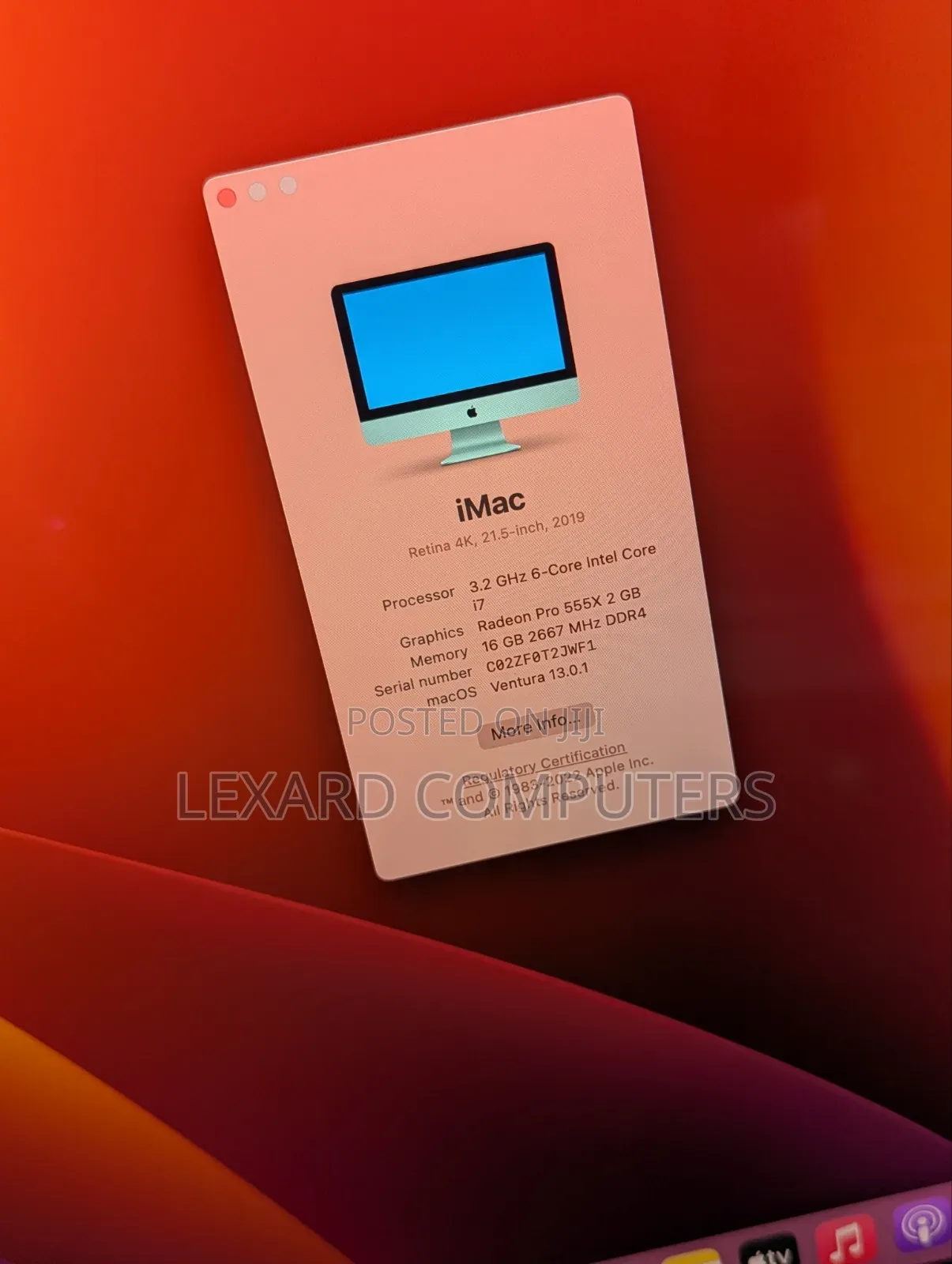 Desktop Computer Apple iMac 16GB Intel Core i7 HDD 1T