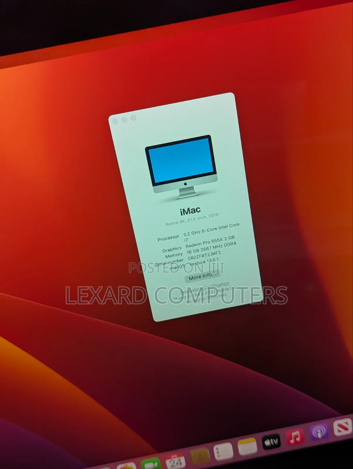 Desktop Computer Apple iMac 16GB Intel Core i7 HDD 1T