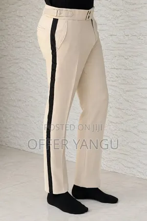 Black Stripe Tuxedo Trousers