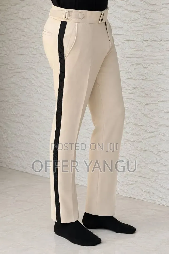 Black Stripe Tuxedo Trousers