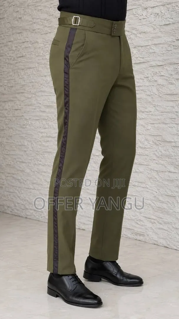 Black Stripe Tuxedo Trousers
