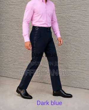 Black Stripe Tuxedo Trousers