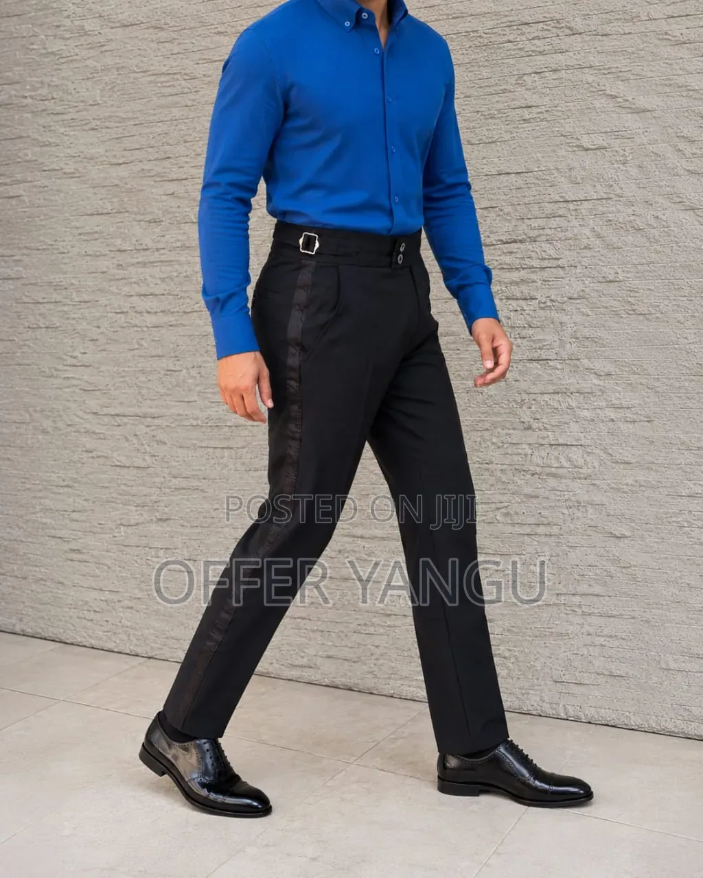 Black Stripe Tuxedo Trousers