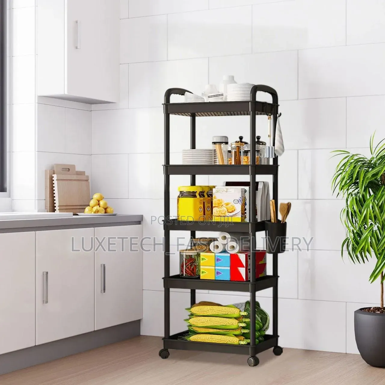 Rolling Kitchen Storage Utility Cart | Mobile Organizer With Wheels