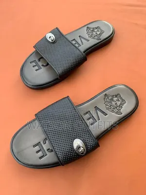 2 Colours Versace Brand Men's Leather Sandals Open Footwears