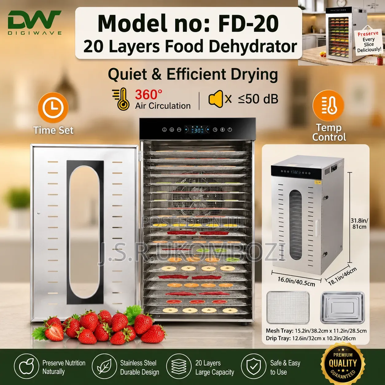 Commercial Food Dehydrator Layer 20