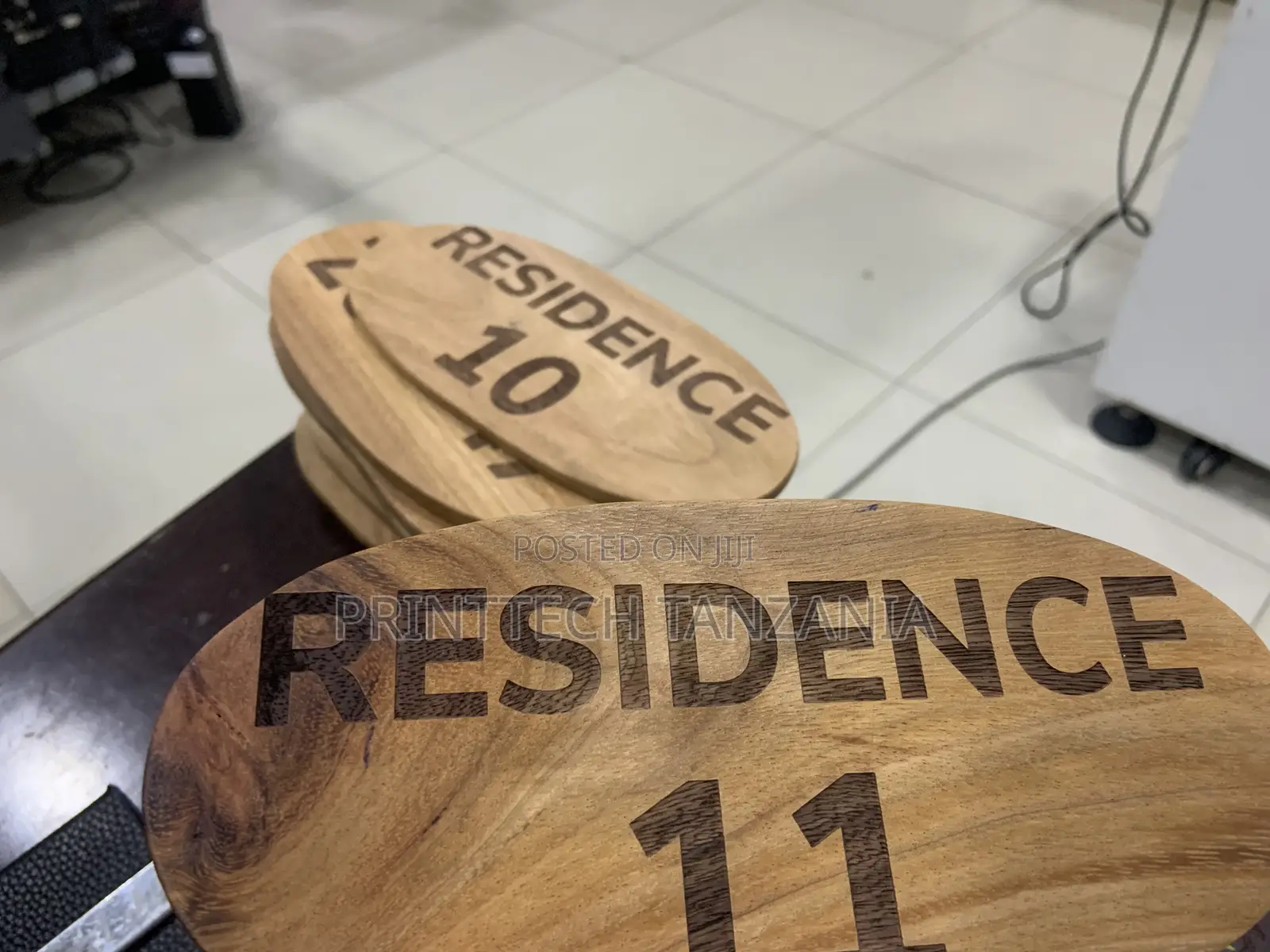 Wooden Engraved Tags and Table Talkers