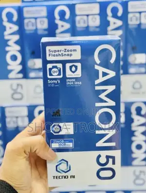 New Tecno Camon 50 256 GB Black