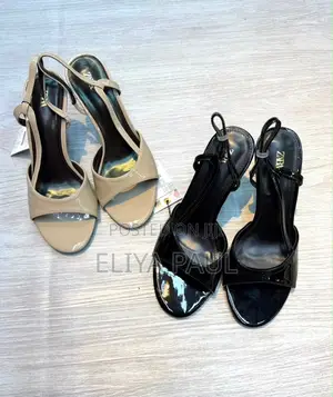 Zara Beige and Black Heel