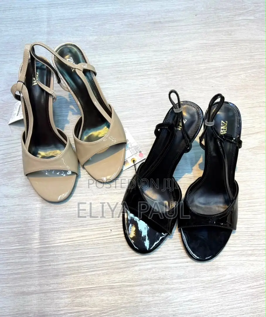 Zara Beige and Black Heel