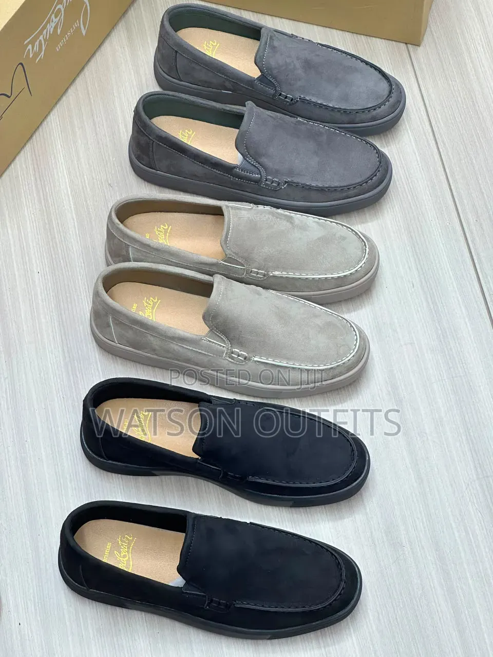 5 Colours Christian LOUBOUTIN BRAND MEN'S LEATHER Casual Shoes