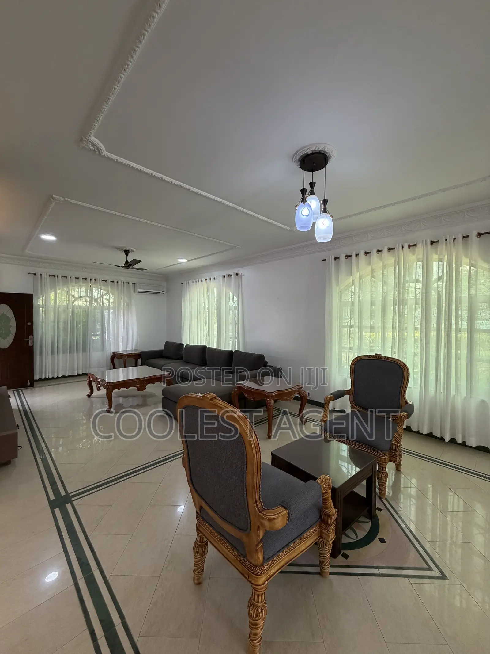 Furnished 3bdrm Villa in Coolest Estate, Masaki for rent