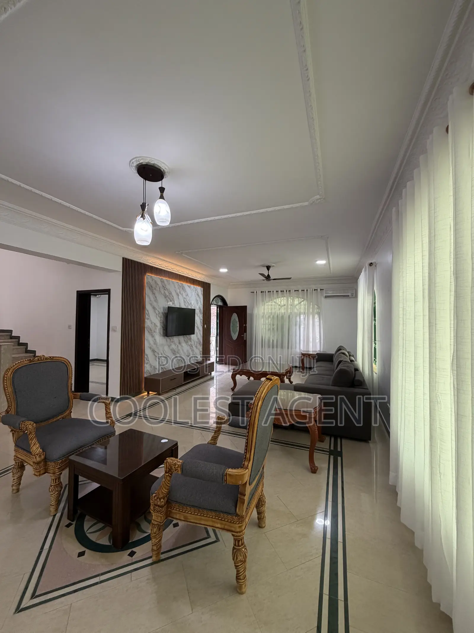 Furnished 3bdrm Villa in Coolest Estate, Masaki for rent