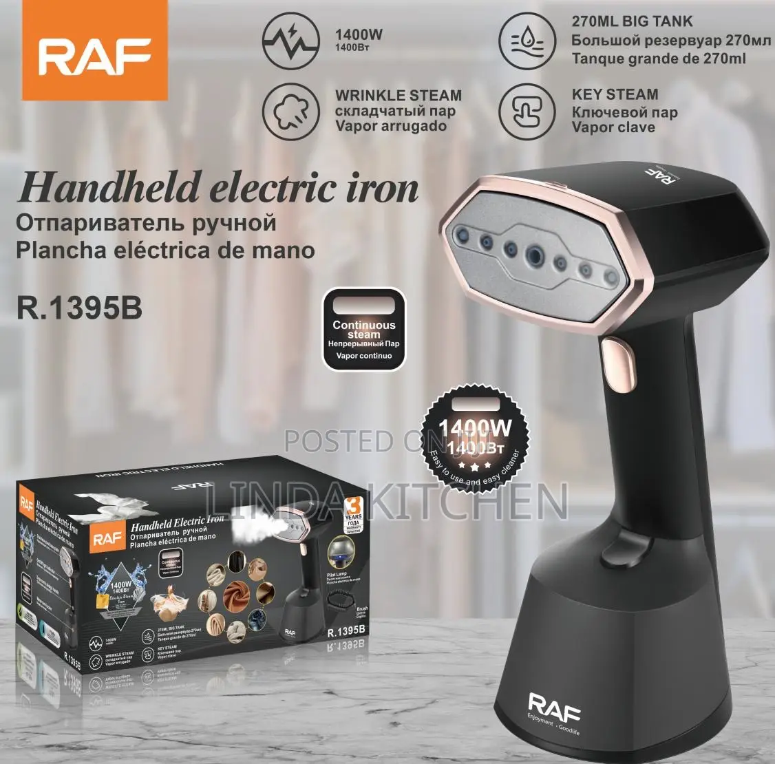 Raf Hand Steaming Iron
