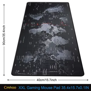 XXL World Map Extended Desk Mat (900x400mm) | Non-Slip Gaming Mousepad