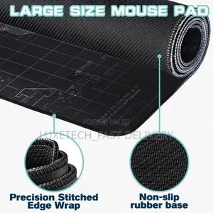 XL World Map Extended Desk Mat (800x300mm) | Non-Slip Gaming Mousepad