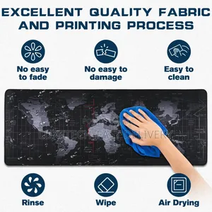 XL World Map Extended Desk Mat (800x300mm) | Non-Slip Gaming Mousepad