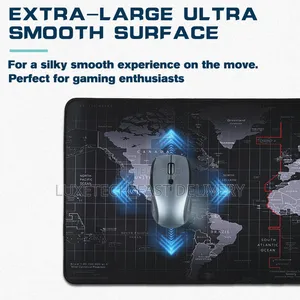 XL World Map Extended Desk Mat (800x300mm) | Non-Slip Gaming Mousepad
