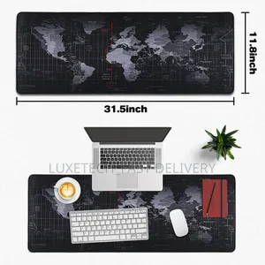 XL World Map Extended Desk Mat (800x300mm) | Non-Slip Gaming Mousepad