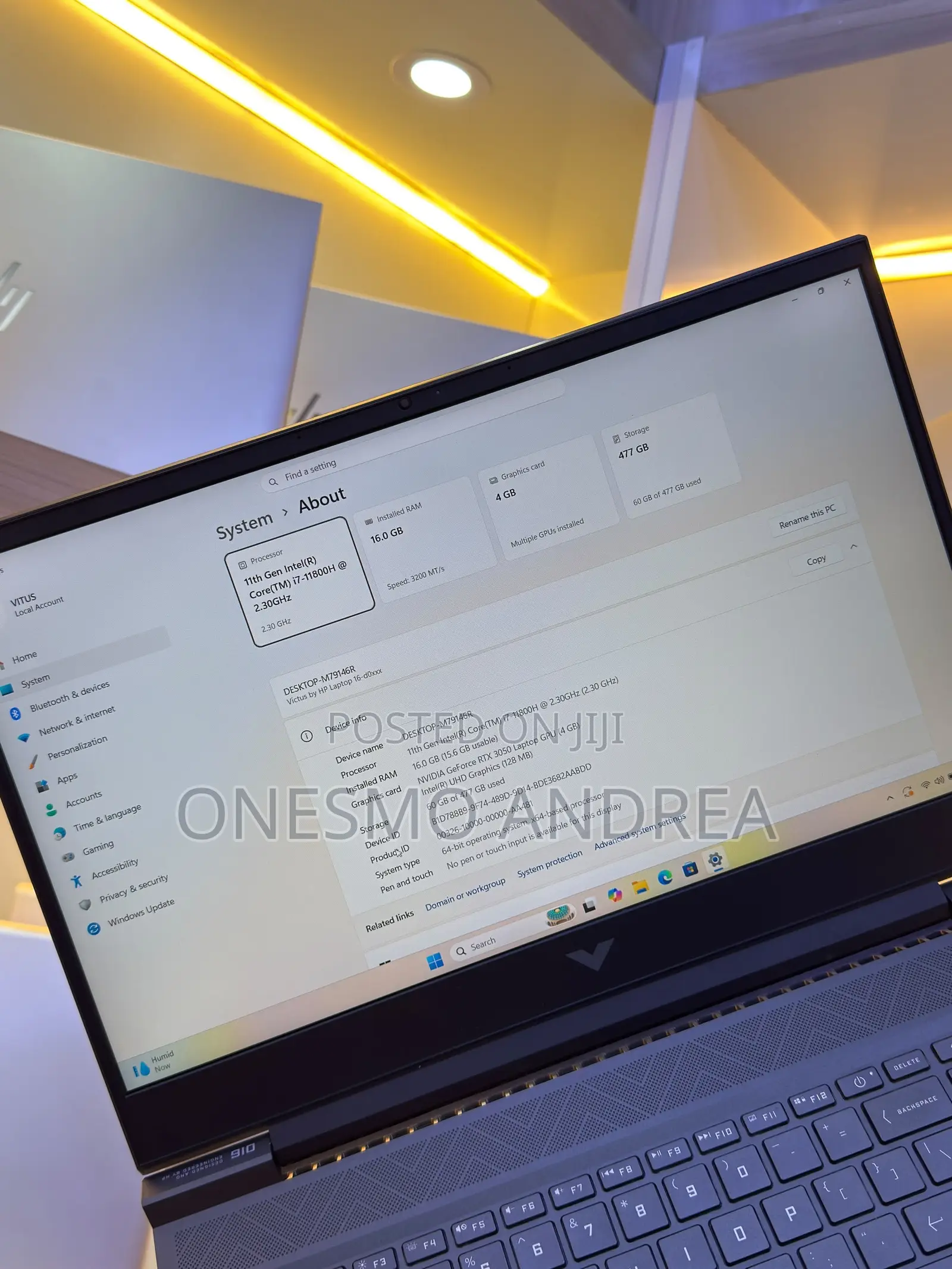 Laptop HP Victus 16 16GB Intel Core i7 SSD 512GB