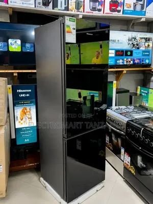 Hisense H370bmib-Wd 269L Fridge | Black Glass | Brand New
