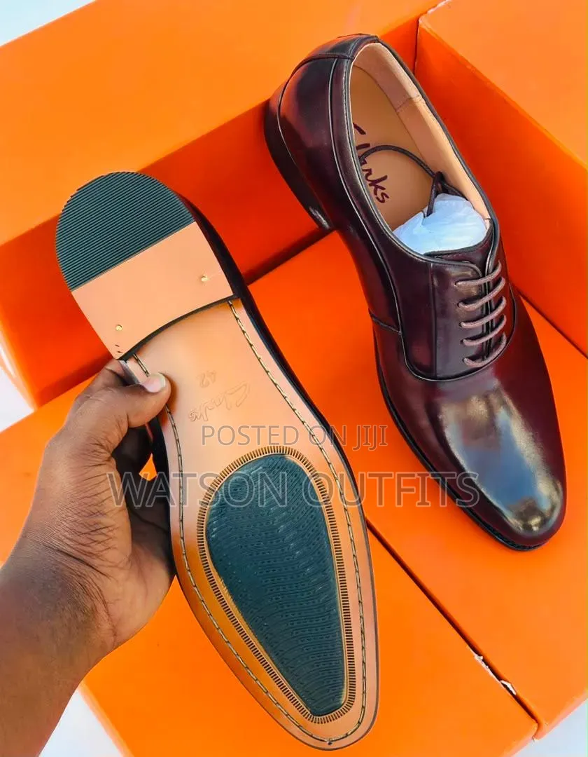 Men's Leather Shoes 2 Colours Shiny Skin Clarks Brand