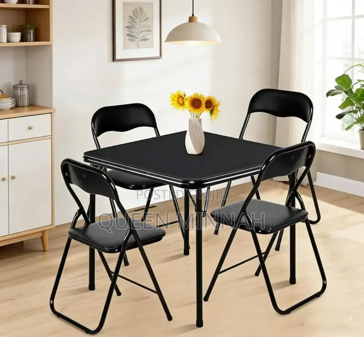 Square Folding Table Set With Matching Folding Chairs