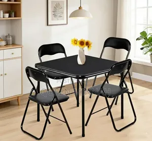 Square Folding Table Set With Matching Folding Chairs
