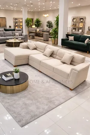 Sofa L Shape Color Brown